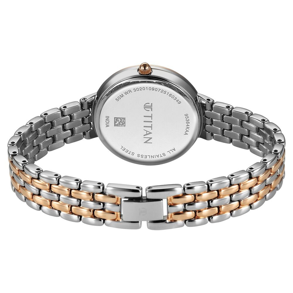 Buy Online Titan Eminence Quartz Analog White Dial Two Toned Strap