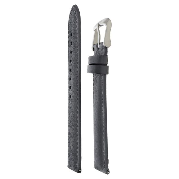 22 mm Grey Genuine Leather Strap for Men - image number 2