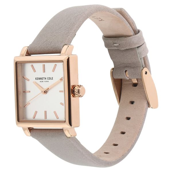 Kenneth Cole Quartz Analog Silver Dial Leather Strap Watch for Women - image number 1