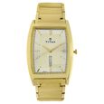 Titan Quartz Analog with Day and Date Black Dial Leather Strap Watch for Men
