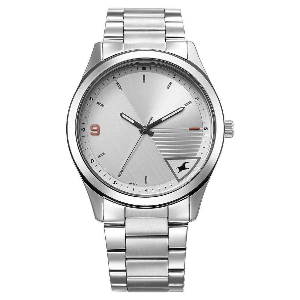 Fastrack Stunners Quartz Analog Silver Dial Silver Metal Strap Watch For Guys-picture-24