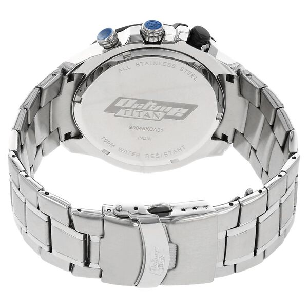 Titan Quartz Chronograph Black Dial Stainless Steel Strap Watch for Men - image number 3