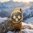 Sonata Multifunction Black Dial Black Metal Strap Watch For Men