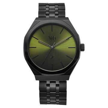 Fastrack Vyb Challenger Quartz Analog Green Dial Metal Strap Watch For Guys