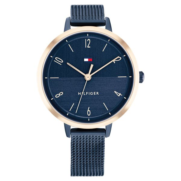 Tommy Hilfiger Quartz Analog Blue Dial Stainless Steel Strap Watch for Women - image number 0