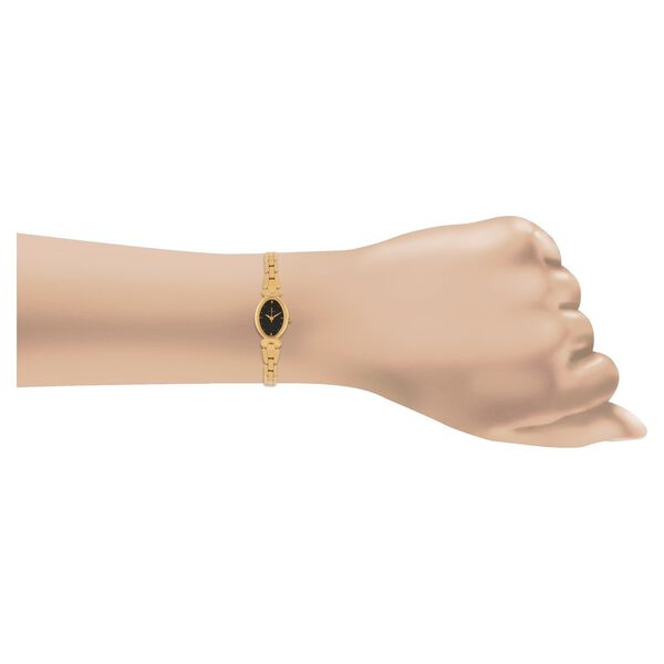 Titan Quartz Analog Black Dial Stainless Steel Strap Watch for Women - image number 3