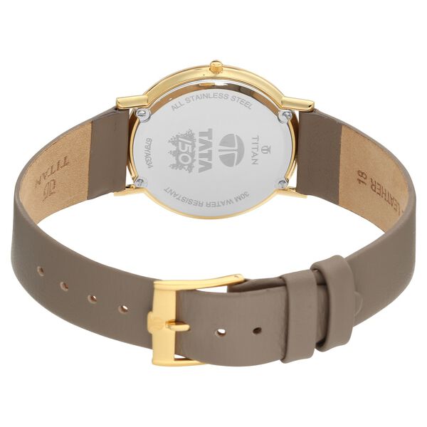 Titan Tata 150 Limited Edition White Dial Analog Leather Strap watch for Women - image number 3