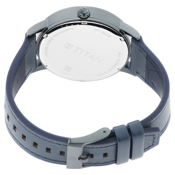 Titan Athleisure Grey Dial Analog Leather Strap Watch for Men - image number 4