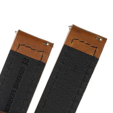 22 mm Brown Genuine Leather Straps for Men