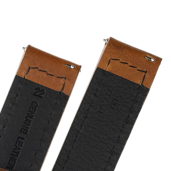 22 mm Brown Genuine Leather Straps for Men - image number 4