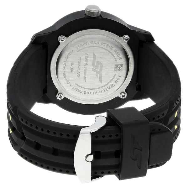 SF Quartz Analog Black Dial Plastic Strap Watch for Men - image number 3