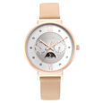 Titan Slimline Silver Dial Quartz Multifunction Leather Strap watch for Women - image number 2