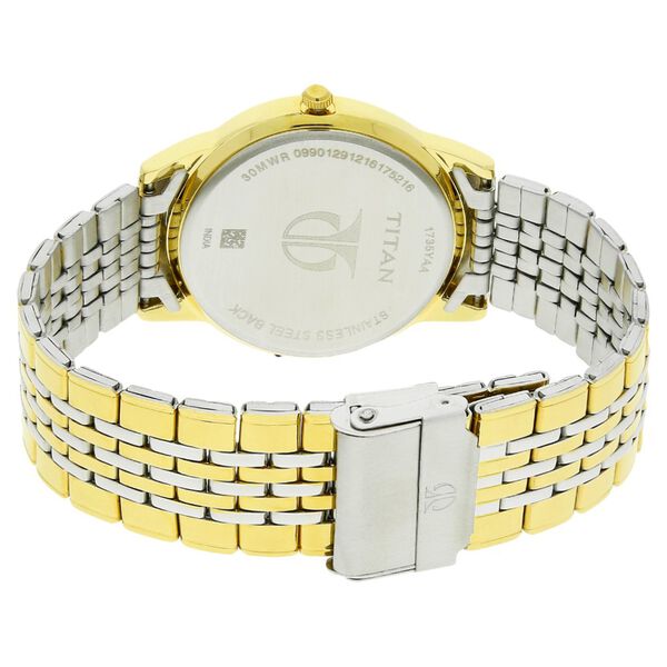 Titan Karishma Champagne Dial Analog Stainless Steel Strap Watch for Men - image number 3