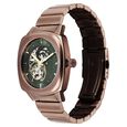 Fastrack Automatics Collection Green Dial Brown Stainless Steel Strap Watch For Guys - image number 2