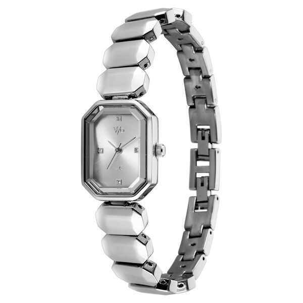 Vyb Celeste By Fastrack Quartz Analog Silver Dial Silver Metal Strap Watch For Girls - image number 4