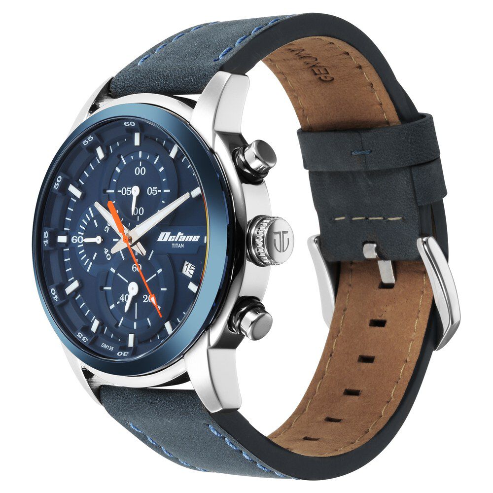 Buy Online Titan Octane Blue Dial Chronograph Watch for Men