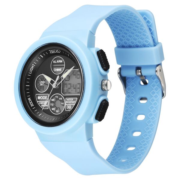 Zoop by Titan AnaDigi Quartz Digital Black Dial With Blue Plastic Strap Watch For Kids - image number 2