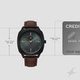 Fastrack Stunners Quartz Analog Green Dial Brown Leather Strap Watch For Guys - image number 3