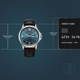 Titan Neo Arabic Analog with Day Date Teal Blue Dial Black Leather Strap Watch for Men - image number 3