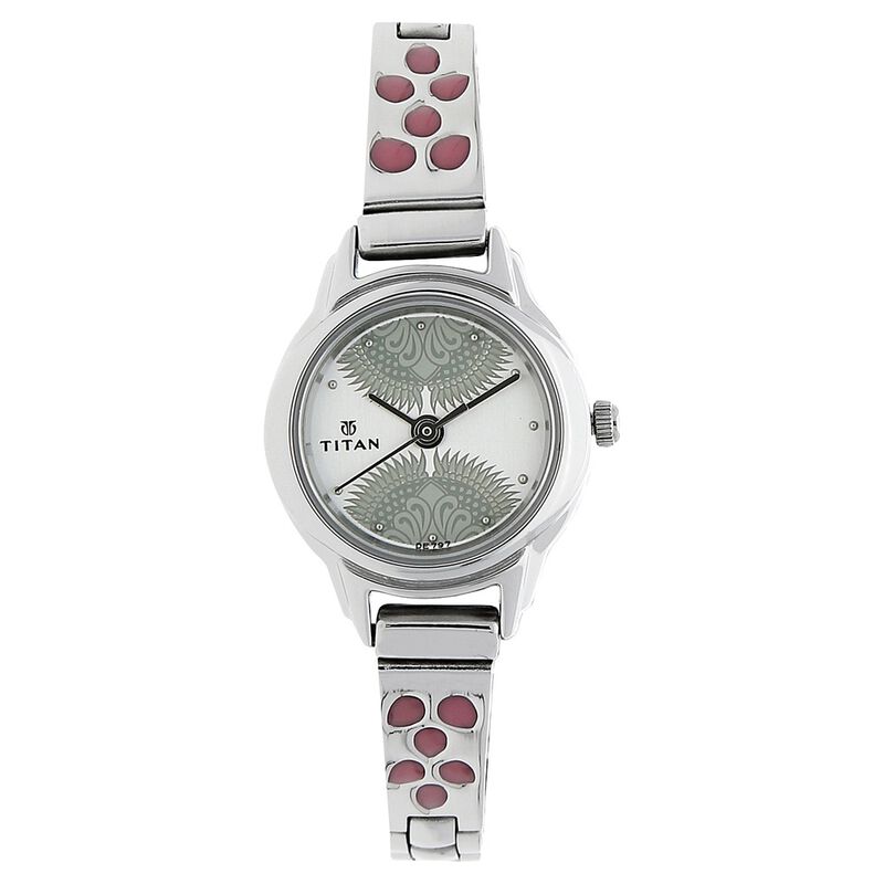Titan Quartz Analog Silver Dial Stainless Steel Strap Watch for Women - image number 0