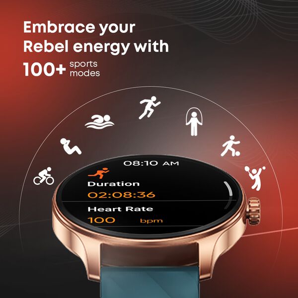 Fastrack Jupiter R1 With 3.50 cm, Fast Charge, 100+ Sports Mode, IP68, AI Voice Assistant, Fashion Smartwatch - image number 5