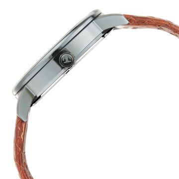 Titan Athleisure Grey Dial Analog Leather Strap Watch for Men
