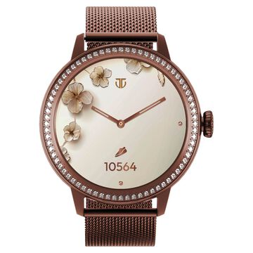 Titan Valerie Premium Smartwatch with All 316L SS construction, Skin Temp. Sensor, Women’s Health, SingleSync BT Calling