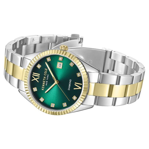 Kenneth Cole Quartz Analog Green dial Stainless Steel Strap Watch for Women - image number 2