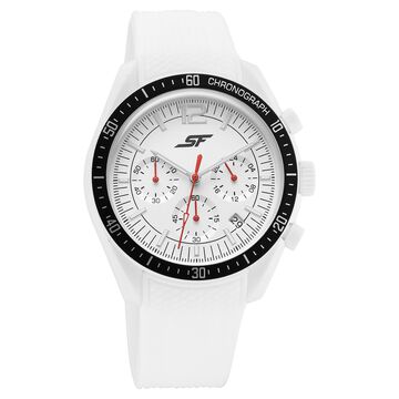 SF Genesis Bold Chronograph Watch for Men with White strap