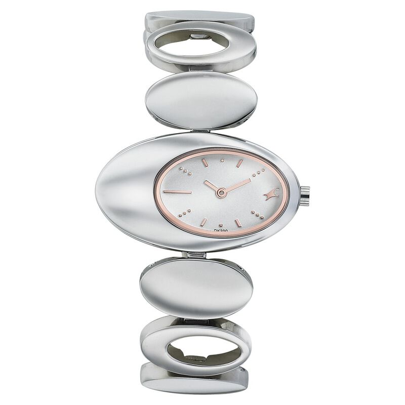 Fastrack Hitlist Quartz Analog White Dial Stainless Steel Strap Watch for Girls - image number 0