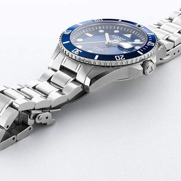 Roamer Pro Diver 200 Quartz Analog with Date Blue Dial Silver Stainless Steel Strap Watch For Men - image number 2