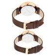 Titan Bandhan White Dial Quartz Multifunction Leather Strap watch for Couple - image number 4