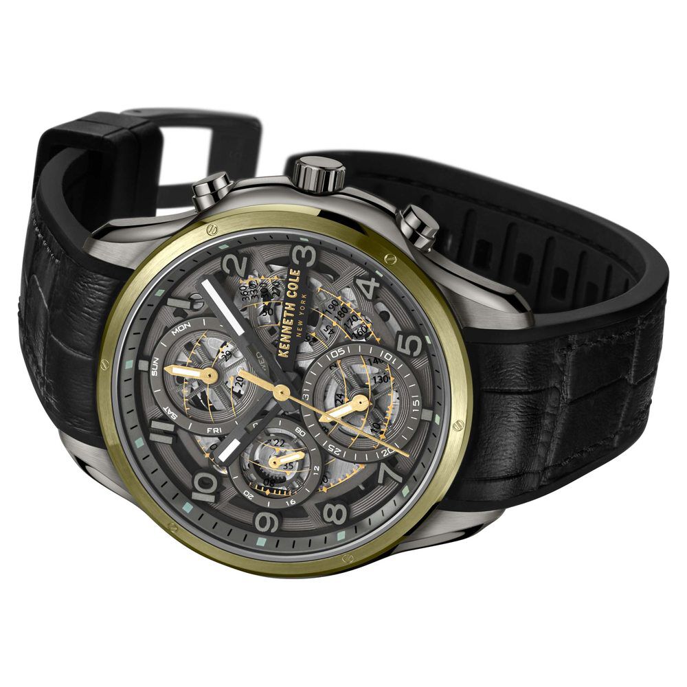 新品 ダイヤ レザー 腕時計 Kenneth Cole 本革 メンズ