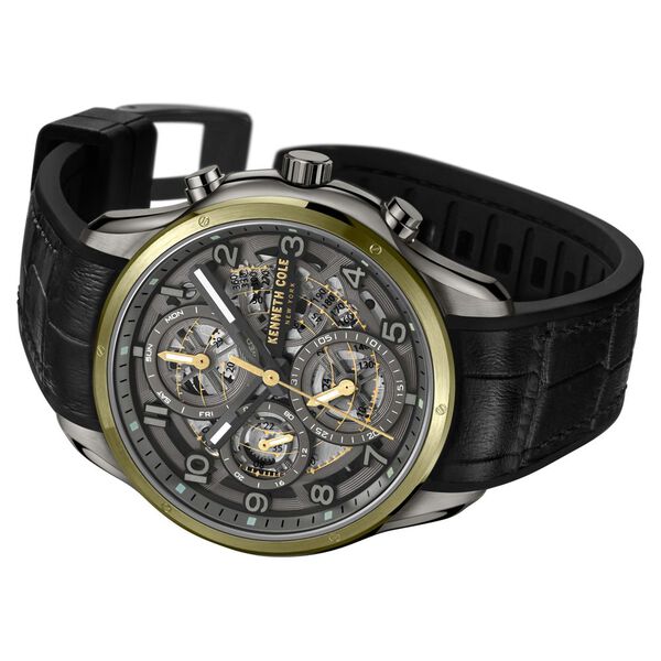 Kenneth Cole Quartz Multifunction Grey Dial Leather Strap Watch for Men - image number 2