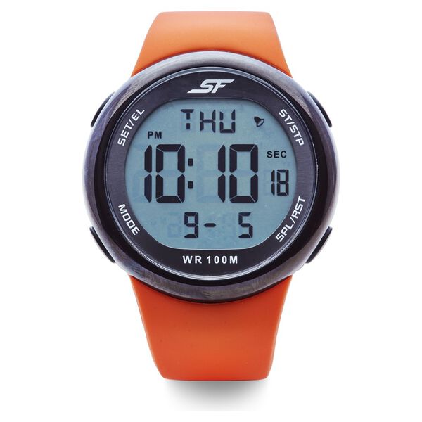 SF Digital Dial Silicone Strap Watch for Men - image number 0