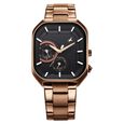 Fastrack Groove Multifunction Black Dial Metal Strap Guy's Watch with Lume indices - image number 1