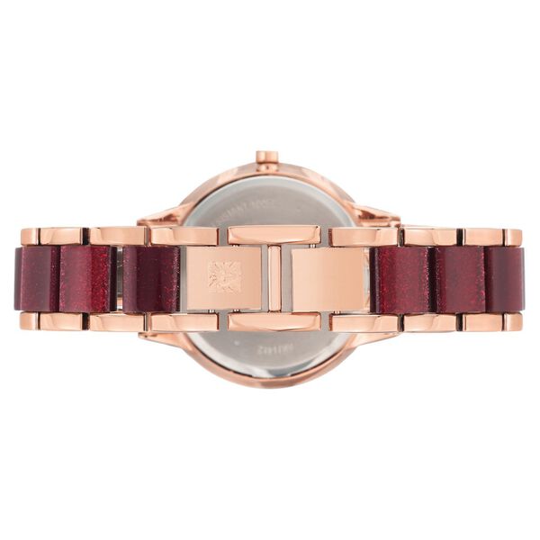 Anne Klein Quartz Analog Maroon Dial Plastic Strap Watch for Women - image number 2