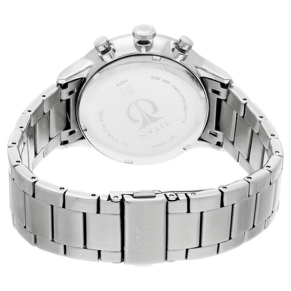 Titan Quartz Multifunction Blue Dial Stainless Steel Strap Watch for Men - image number 4