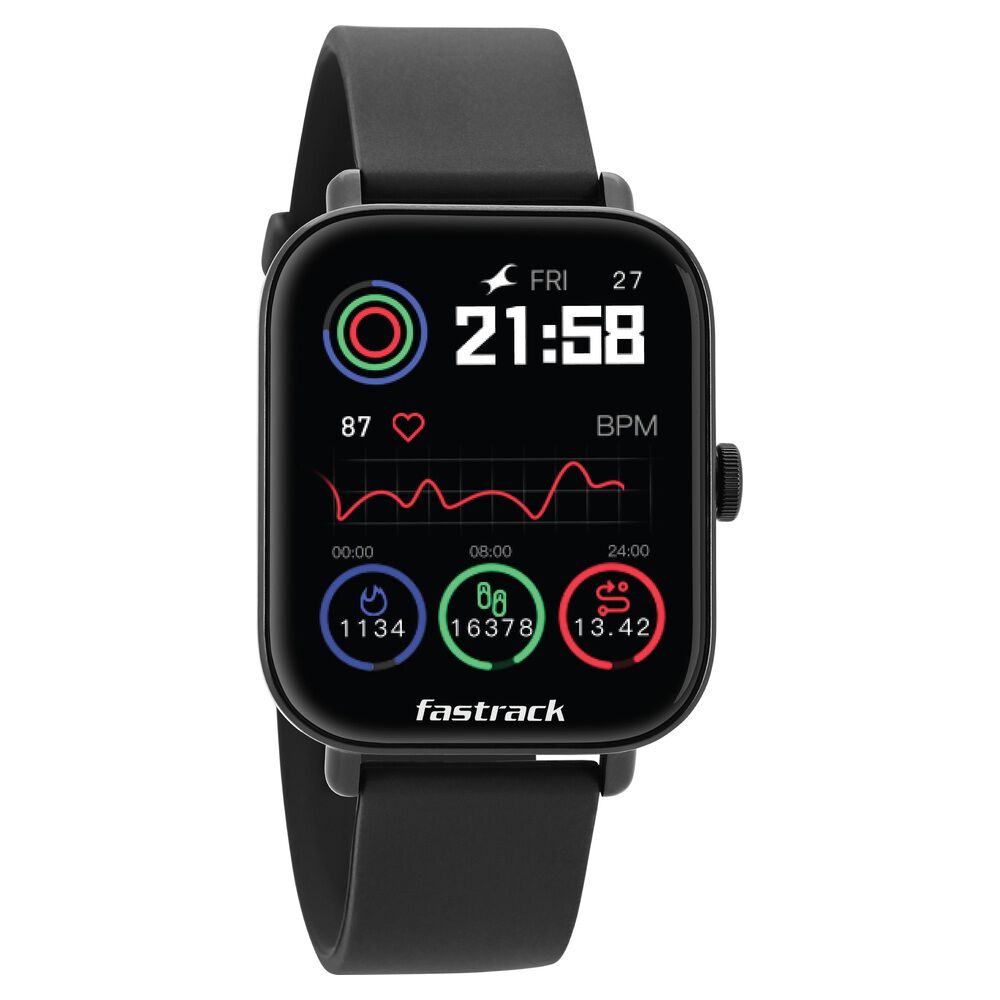 Buy Online Fastrack Reflex Vox Unisex Smart Watch With Silicone Strap 38080pp01 Titan