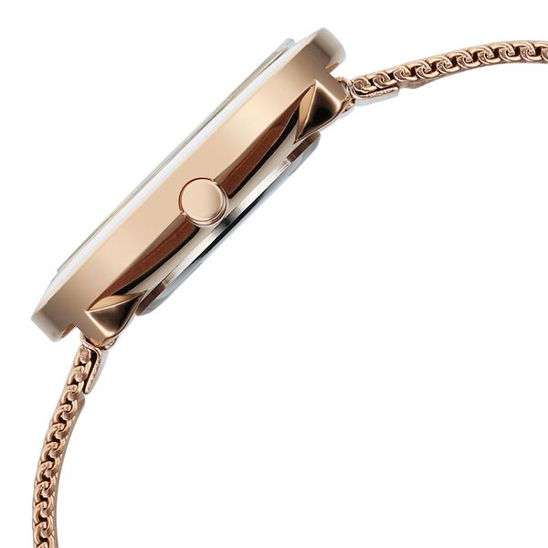 Vyb Lumina By Fastrack Quartz Analog Silver Dial Rose Gold Stainless Steel Strap Watch For Girls - image number 5