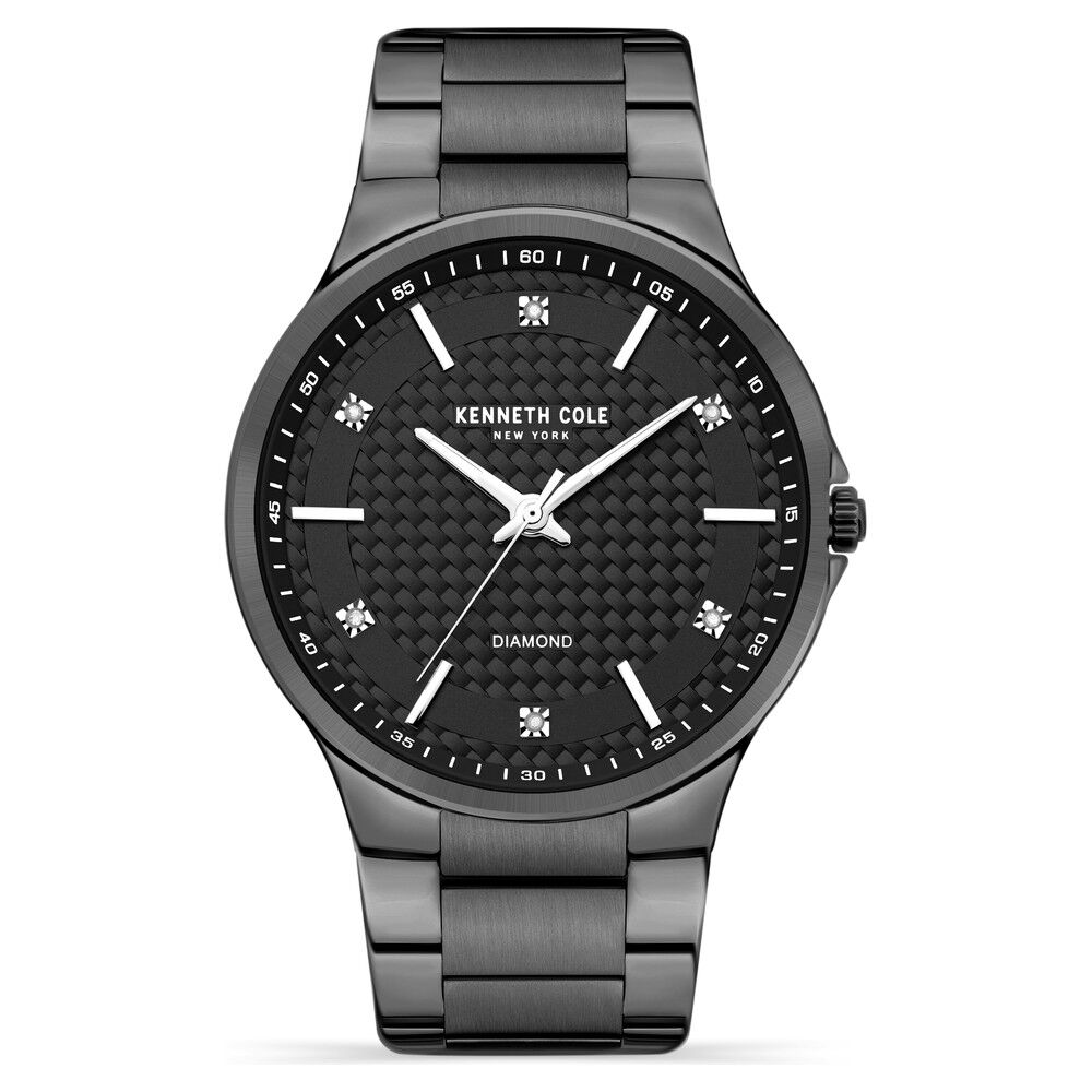 Buy Online Kenneth Cole Quartz Analog Black Dial Stainless Steel Strap Watch for Men kcwgg2124901mn Titan