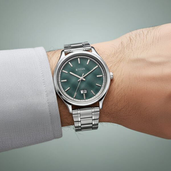 Titan Classique Palette of Time Analog with Green Dial Interchangeable Straps Watch with for Men - image number 7