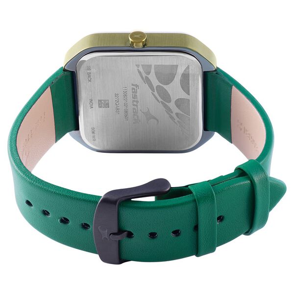 Fastrack After Dark Quartz Analog Green Dial Leather Strap Watch for Guys - image number 5
