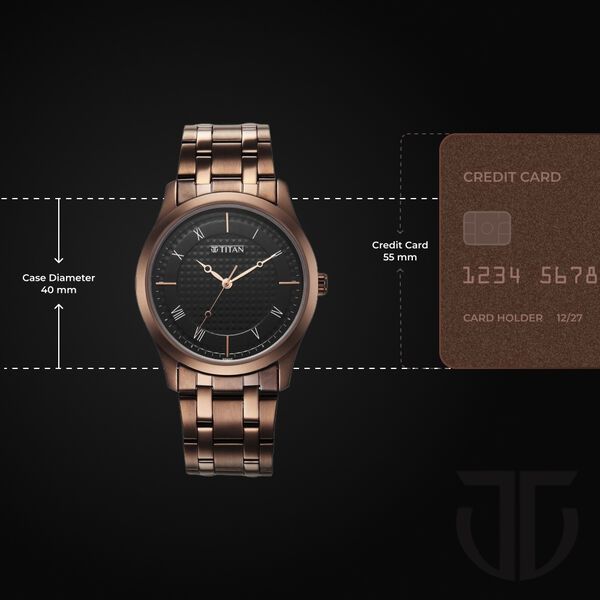 Titan Karishma Black Dial Watch for Men - image number 2
