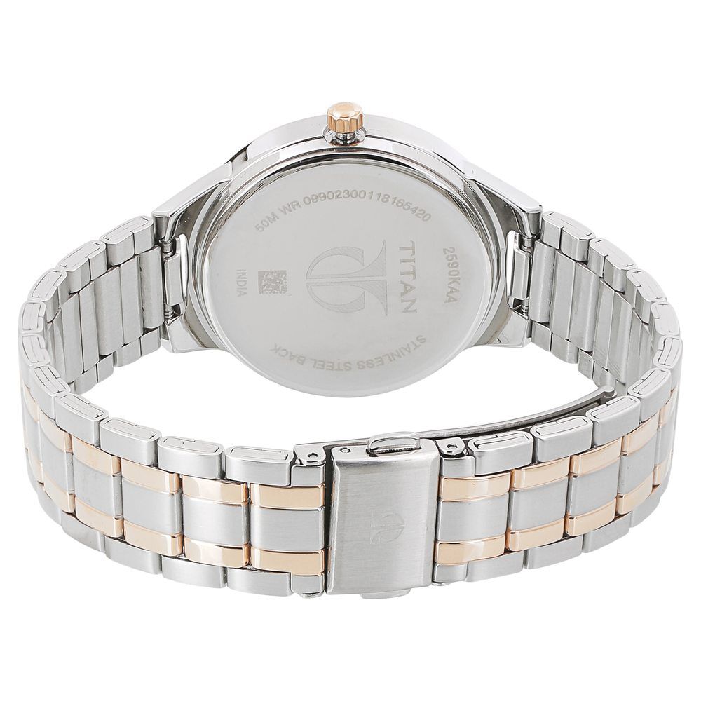 Buy Online Titan Women s Elegance Moonphase Two Tone Anthracite Dial Watch ns2590km02 Titan