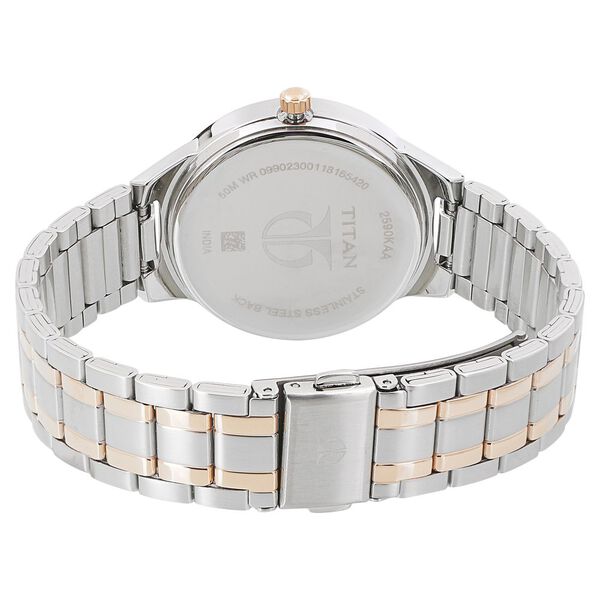 Titan Women's Elegance Moonphase Two-Tone Anthracite Dial Watch - image number 3