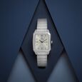Titan Quartz Analog with Day and Date Silver Dial Silver Stainless Steel Strap Rectangular Shaped Watch For Men - image number 0