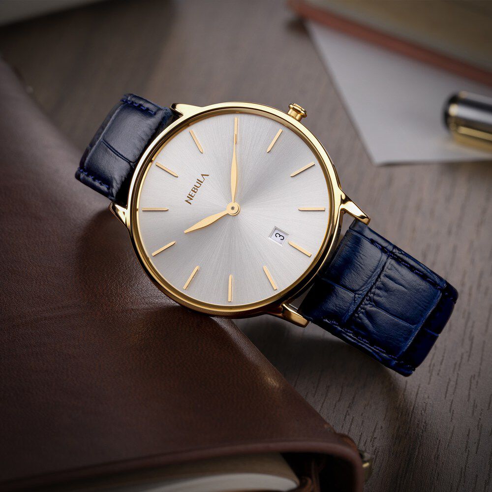Buy Online Titan Nebula Quartz Analog with Date 18 Karat Solid