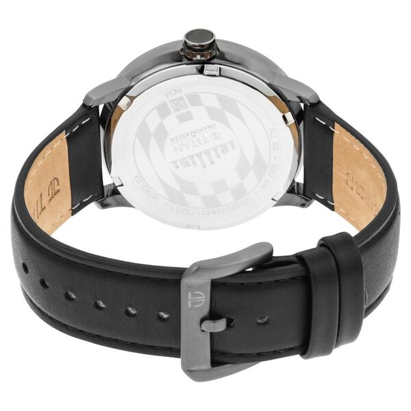 Titan Grandmaster Black Dial Quartz Analog Leather Strap Watch for Men - image number 4