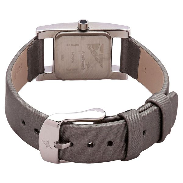 Fastrack Quartz Analog Silver Dial Leather Strap Watch for Girls - image number 2
